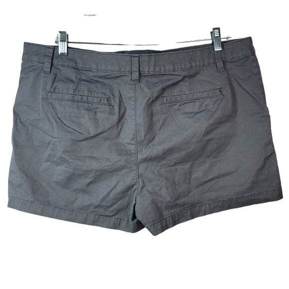 A New Day Stretch Chino Shorts Gray Size 18 Button Zip Pockets Elastizado - Picture 6 of 8